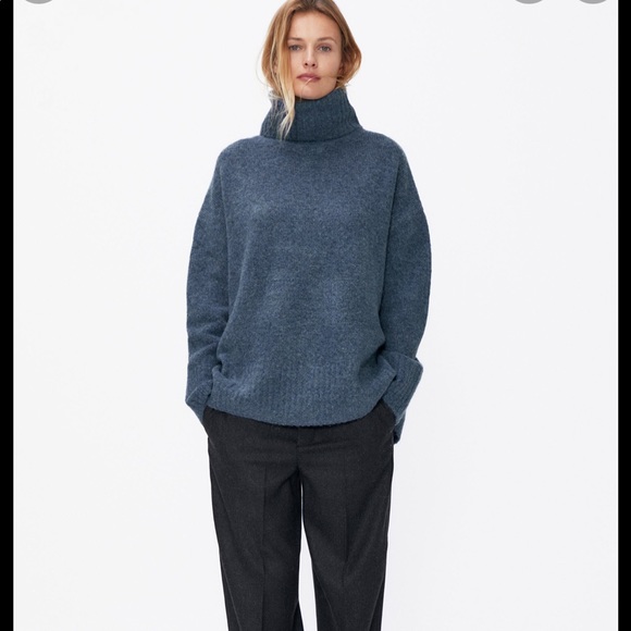 NWOT Zara high neck knit sweater - Picture 1 of 8